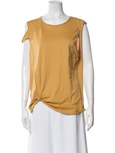 Pre-owned Helmut Lang Crew Neck Sleeveless Top In Yellow