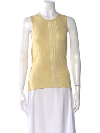 Pre-owned Helmut Lang Crew Neck Sleeveless Top In Yellow