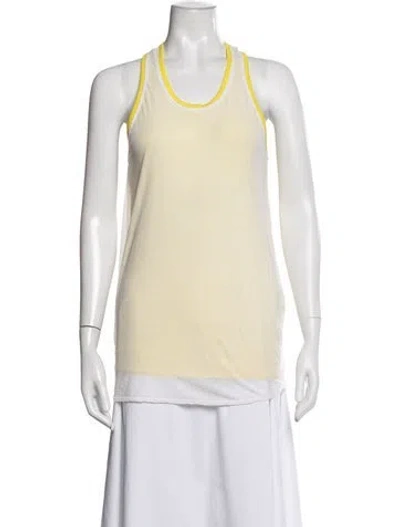 Pre-owned Helmut Lang Crew Neck Sleeveless Top In Yellow