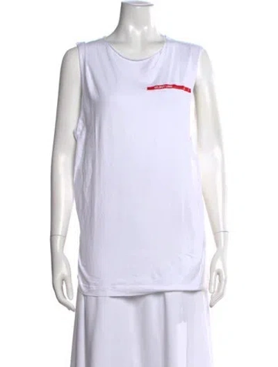 Pre-owned Helmut Lang Crew Neck Sleeveless T-shirt In White