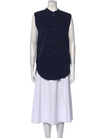 Pre-owned Helmut Lang Crew Neck Sleeveless Tunic In Blue