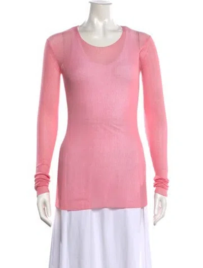 Pre-owned Helmut Lang Crew Neck Sweater In Pink