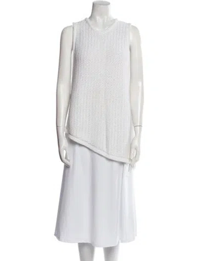 Pre-owned Helmut Lang Crew Neck Sweater In White