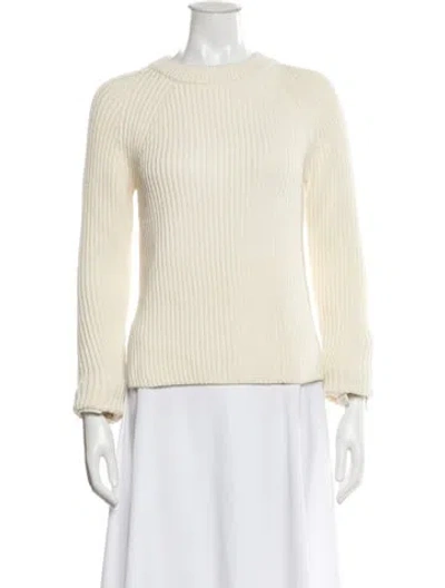Pre-owned Helmut Lang Crew Neck Sweater In White