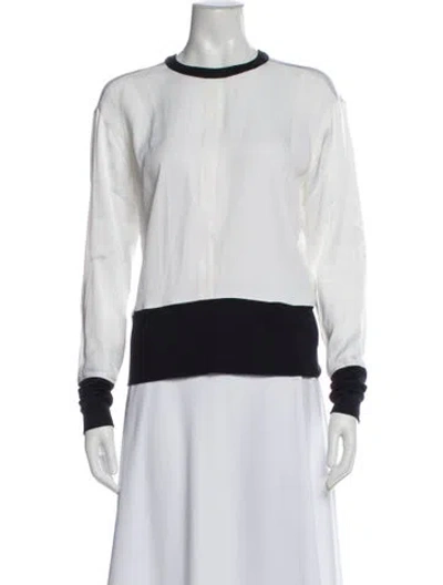 Pre-owned Helmut Lang Crew Neck Sweater In White