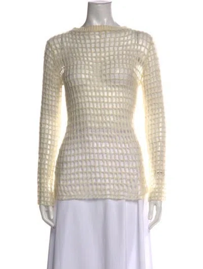 Pre-owned Helmut Lang Crew Neck Sweater In White