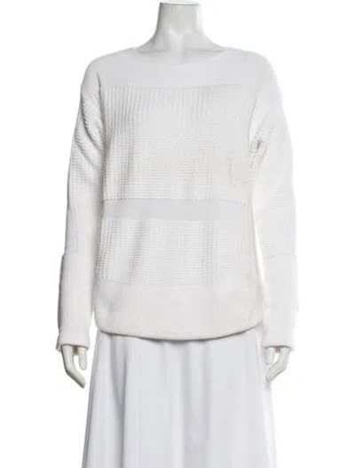 Pre-owned Helmut Lang Crew Neck Sweater In White