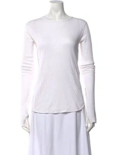 Pre-owned Helmut Lang Crew Neck Sweater In White