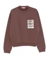 Helmut Lang Brown Brooklyn Postcard Sweatshirt In Red