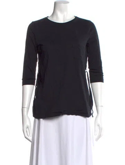 Pre-owned Helmut Lang Crew Neck Three-quarter Sleeve T-shirt In Black