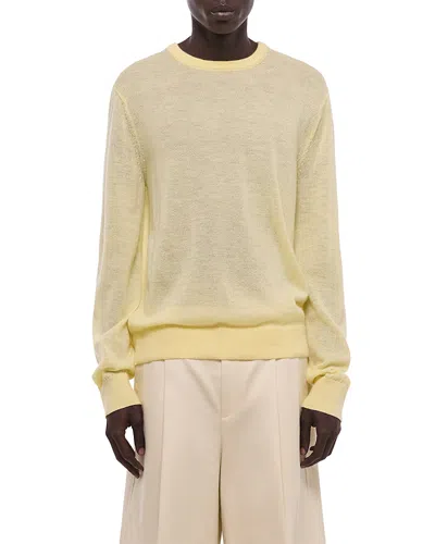 Helmut Lang Merino Wool Blend Sweater In Yellow