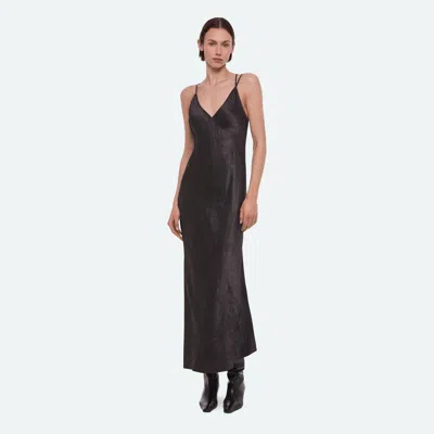 Helmut Lang Crinkle Slip Dress In Truffle