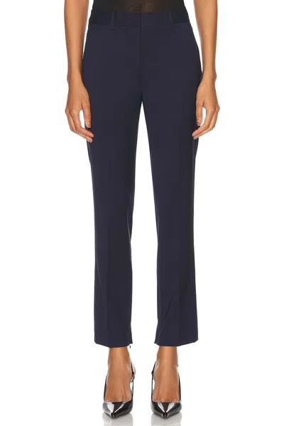 Helmut Lang Crop Tailored Trouser In Navy