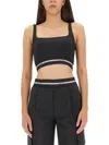 HELMUT LANG CROP TOP WITH LOGO