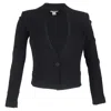 Helmut Lang Cropped Blazer In Black Wool