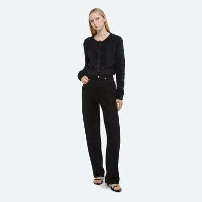 Helmut Lang Cropped Cardigan In Black