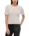 Helmut Lang Eyelash Faux Fur Crop Top In Neutral