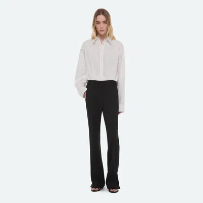 Helmut Lang Cropped Gathered Shirt In White