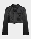 Helmut Lang Cropped Satin Blazer