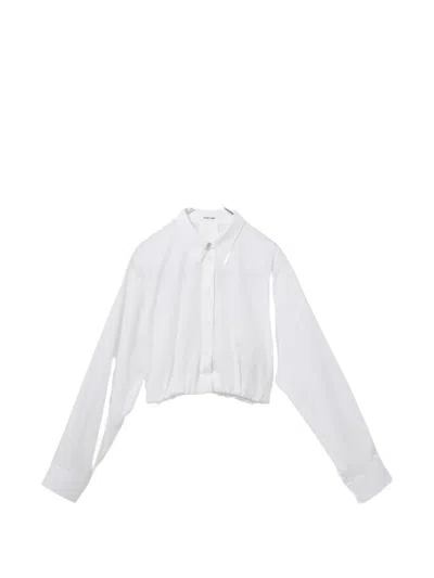 Helmut Lang Cropped Shirt In White