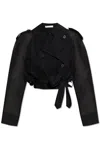 Helmut Lang Cropped Jacket - Women's - Wool/polyamide In Black