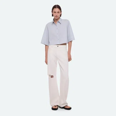 Helmut Lang Cropped Trench Shirt In Multi