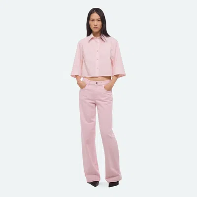 Helmut Lang Cropped Trench Shirt In Pink