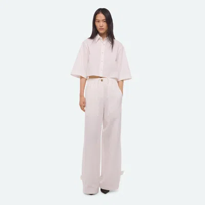 Helmut Lang Cropped Trench Shirt In White