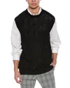 Helmut Lang Crush Wool-blend Top In Black