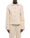 Helmut Lang Crushed Carp Jacket In Neutral