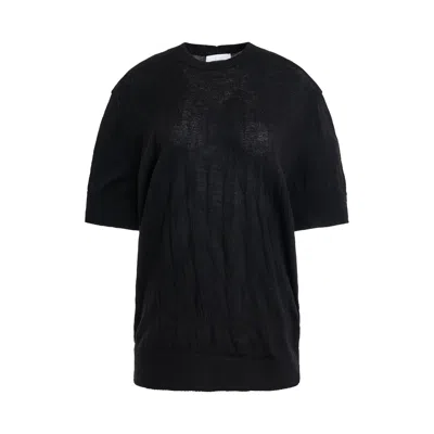 Helmut Lang Crushed Knit T-shirt In Black