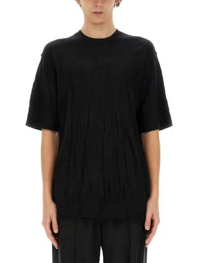 Helmut Lang Crushed-effect Sweater In Black