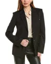 Helmut Lang Curve Classic Wool Blazer In Black