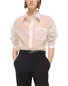 Helmut Lang Curved Bubble Shirt In White
