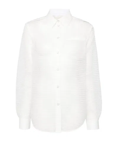 Helmut Lang Curved Bubblewrap Shirt In White