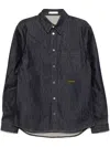 Helmut Lang Curved Sleeve Button-up Denim Shirt In Blue