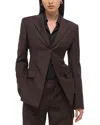 Helmut Lang Cut Away Blazer In Brown