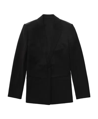 Helmut Lang Cut-out Layered Blazer In Black