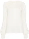 Helmut Lang Cut-out Detailing Jersey In Neutrals