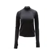 Helmut Lang Cut-out Stretch Turtleneck Top In Black Nylon In Black