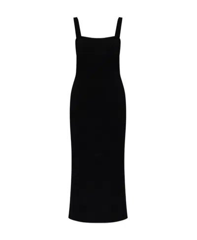 Helmut Lang Cut-out Sweetheart-neck Maxi Dress In Black