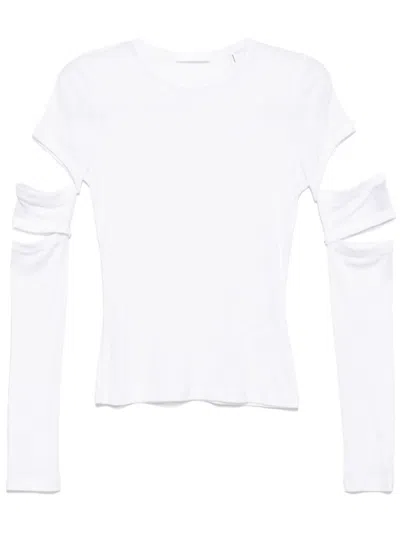 Helmut Lang Cut-out T-shirt In 白色