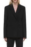 Helmut Lang Cutaway Wool Blazer In Multi