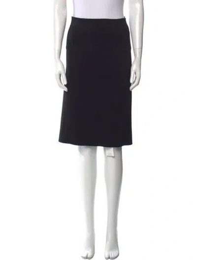 Pre-owned Helmut Lang Cutout Accent Knee-length Skirt In Black