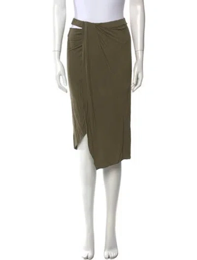 Pre-owned Helmut Lang Cutout Accent Knee-length Skirt In Green