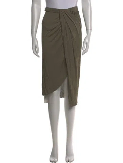Pre-owned Helmut Lang Cutout Accent Knee-length Skirt In Green