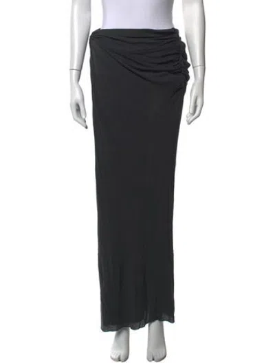 Pre-owned Helmut Lang Cutout Accent Long Skirt In Grey