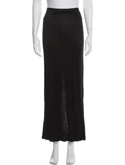 Pre-owned Helmut Lang Cutout Accent Long Skirt W/ Tags In Black