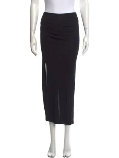 Pre-owned Helmut Lang Cutout Accent Long Skirt W/ Tags In Black