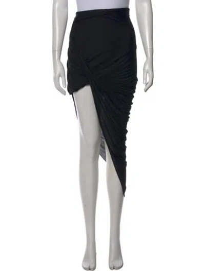Pre-owned Helmut Lang Cutout Accent Midi Length Skirt In Black
